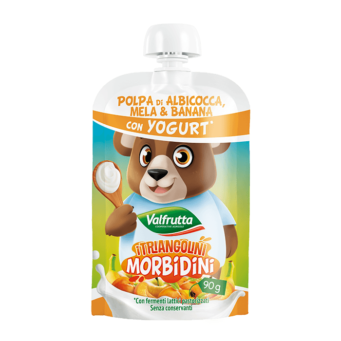 Triangolini Morbidini Albicocca, Mela e Banana con Yogurt