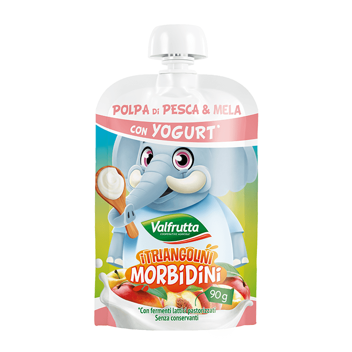 Triangolini Morbidini Pesca, Mela e Mango con Yogurt
